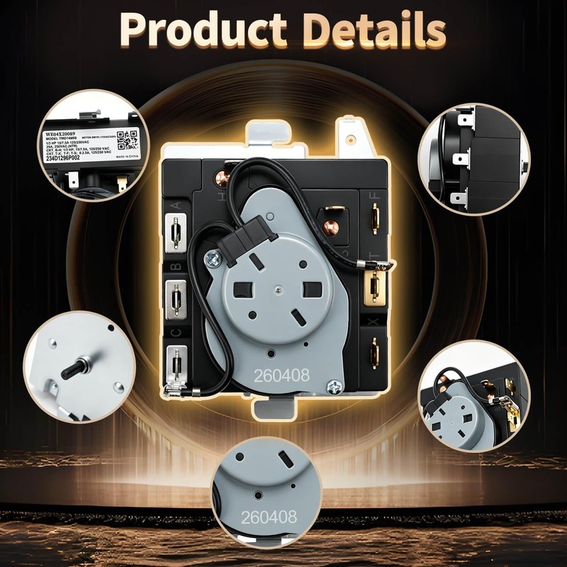 WE04X20089 Dryer Timer Compatible with GE Dryers Replacement for AP5806905