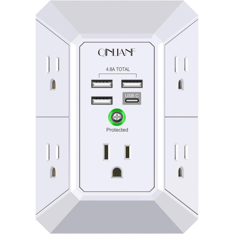 POWRUI 6 Charger USB Wall Charger Surge Protector