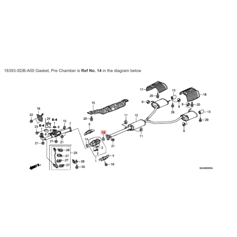 Honda 05 - 25 HONDA PILOT EXHAUST PRE CHAMBER CATALYTIC