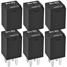 Automotive Relays 13500113 8430 for GM (Pack of 6), Multi-Function 4-Pin Relay Replace 19116962 D1777C