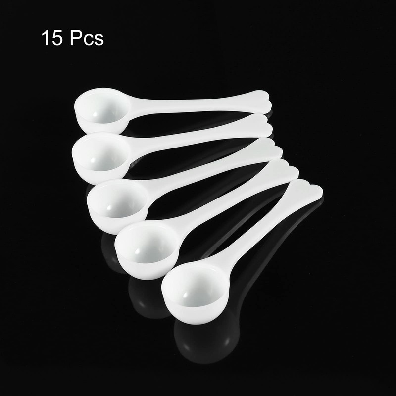 MECCANIXITY Micro Spoons 3 Gram Measuring Scoop Plastic Round Bottom
