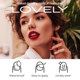 Gya Labs Nail Stickers - Long Lasting Nails for Women - Semi Cured Gel Nail Strips (20 Pcs) - Nail Stickers for Nail Art Kit - Nail Wraps, Stick on Nails, Nail Art Stickers | Festive - Lovely