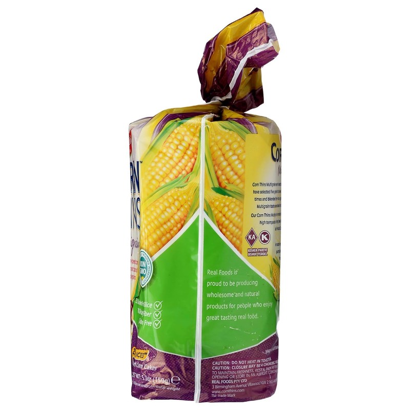 Real Foods Organic Multigrain Corn Thins, 5.3 Ounce - 6