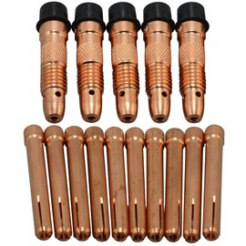 RIVERWELD TIG Collet Bodies 10N24 10N32 3/32" & 2.4mm Assorted Size kit Fit DB PTA SR WP 17 18 26 TIG Welding Torch 15pcs