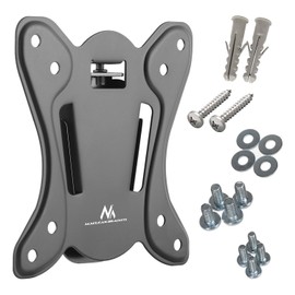 Maclean MC-715N TV Wall Mount OLED QLED LCD LED Monitor Plasma TV Bracket 13 Inch to 27 Inch VESA 75 x 75 100 x 100 Load up to 25 kg Extra Slim Design (Wall Mount)