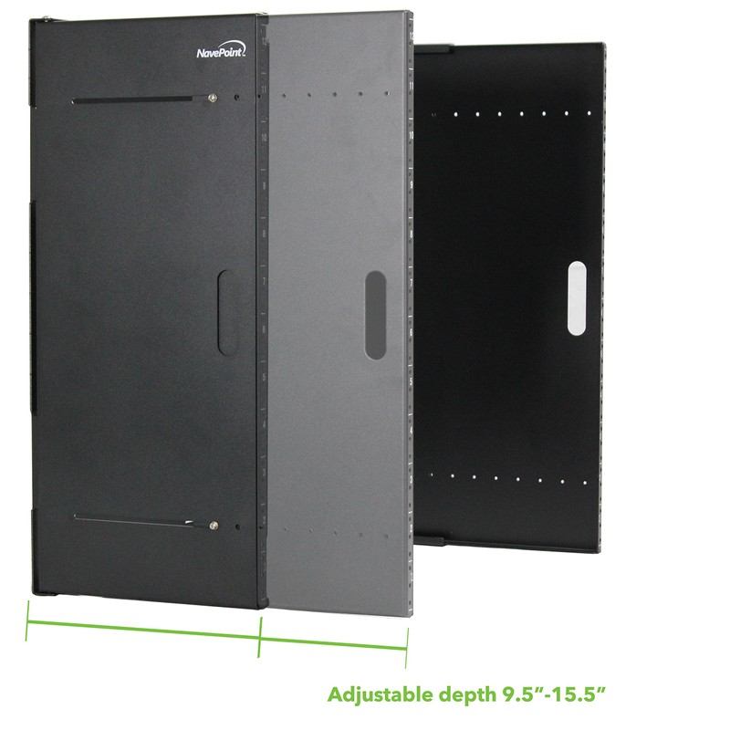 NavePoint 12U Patch Panel Bracket Wall Mount Patch Panel Rack