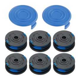 Yetaha KST-120X String Trimmer Spool Replacement Compatible with Kobalt KST 120X-06 20Ft 0.065" String Trimmer Replacement Line (6 Pack Replacement Spool + 2 Pack Spool Caps Covers)