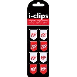 100% i-Clips Magnetic Page Markers (Set of 8 Magnetic Bookmarks)