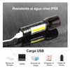 4Pcs Retractable Flashlight COB LED Zoom Flashlight Rechargeable Strong Light