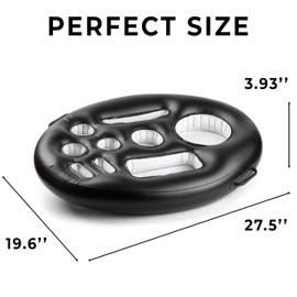 Vaygway Inflatable Floating Drink Holder for Pool, Hot Tub -Premium Quality Large Lake, Beach, Pool Drink Holder Float for Adults- Swimming Pool Accessories- Tablet, Phone, Food- 6Pk