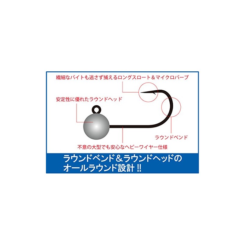 アルカジックジャパン(Arukazik Japan) ジグヘッド ラウンドロック 0.6g #4 25385