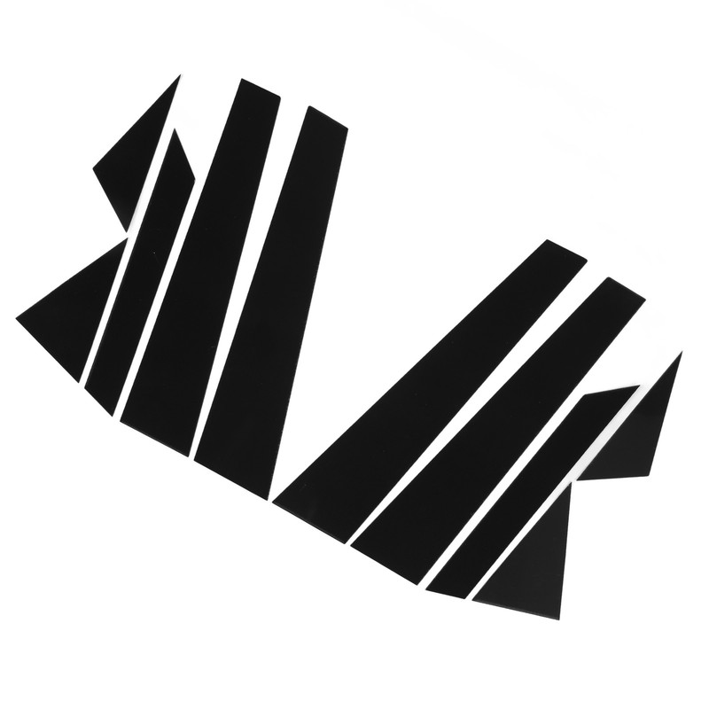 10Pcs Window B Pillar Post Trim Gloss Black Lightweight Rugged