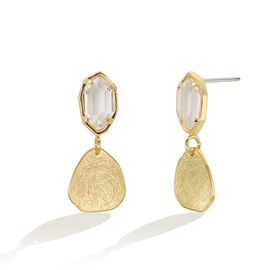 OZEL – Crystal Earrings for Women Dangle – 14K Gold Plated Lightweight Daily Fashion Earrings (G3M0447_Clear)