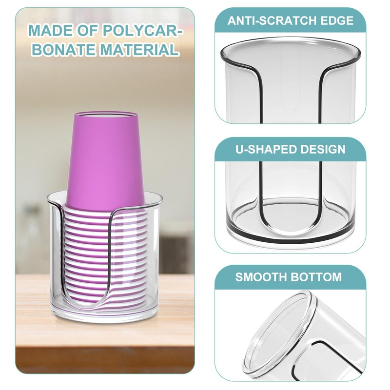 2 Pack Bathroom Cup Dispenser - Countertop 3 oz Bathroom