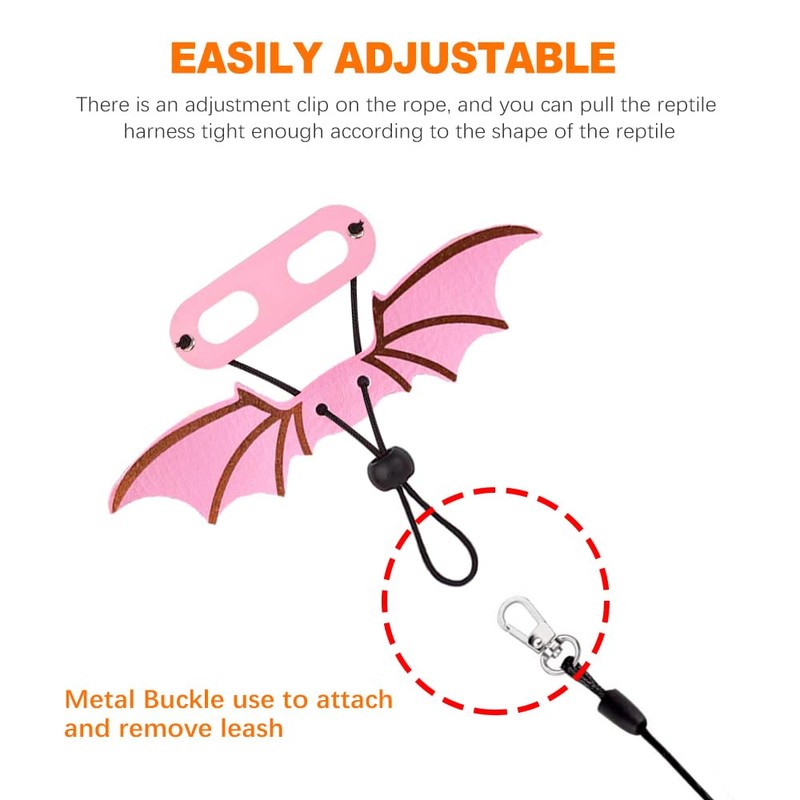 3 Size Pack Bearded Dragon Leashes and Harnesses, Bearded Dragon