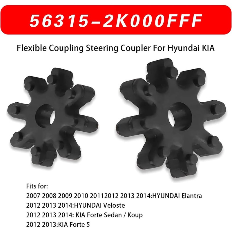Set of 4 Car Steering Column Coupling, Flexible Coupling, Plastic