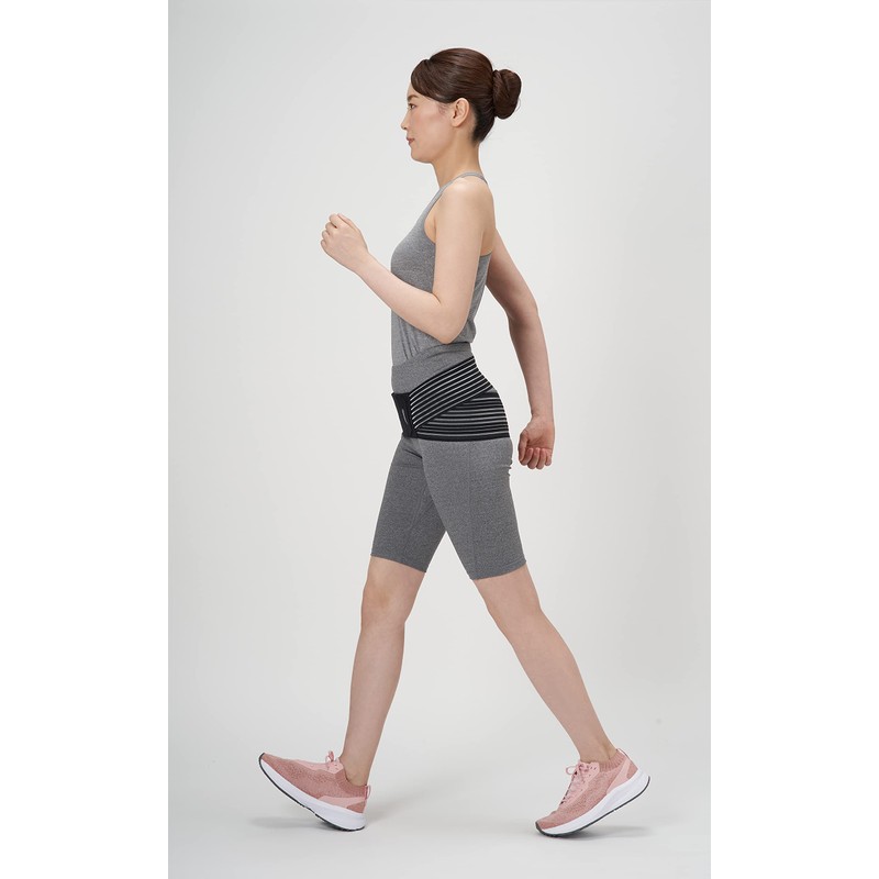 Cervin LL-3L Walking Pelvic Belt, Black, For Easy Walking