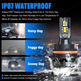 SHENKENUO For Lexus LS400 1990-1992 6000K LED Headlight High/Low + Fog Light 4 Bulbs Combo