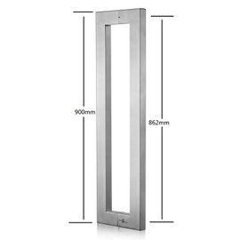 Togu TG-6013 36 inches Solid Standoffs Heavy-Duty Commercial Grade-304 Stainless Steel Push Pull Door Handle/Barn Door Pull Handle/Glass Pulls, Full Brushed Stainless Steel Finish