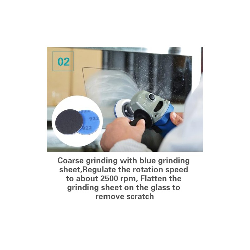 UerGlass Glass Repair Kit Grinding Polishing Abrasive Disc Mesh Net
