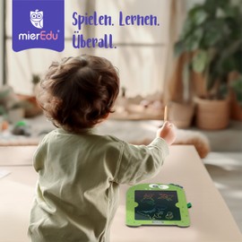 mierEdu LCD Writing Board Children's Dinosaur 8.5 Inch I Erasable with Button & Reusable Painting Board Magic Board I Eco Friendly with Wooden Pen