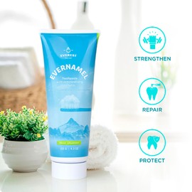 Evernamel Natural Remineralizing Toothpaste, Stannous Fuolride Intensive Enamel Toothpaste, 4.3 oz, Fresh Spearmint, Sensitive Toothpaste for Adults & Teens, Neutral pH by Everest