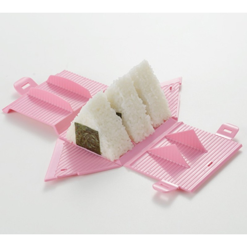 日新商事 弁当デコレーション用品 ピンク 113x90x77mm パパッとおにぎり いっきに3個 SV-5004