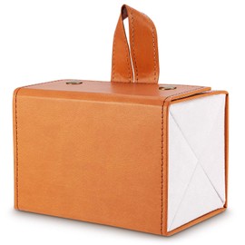 Organizador de gafas de sol plegable con 4 ranuras, de piel sintética, para mujeres, hombres, en la pared del coche, mochila, Marrón, Medium