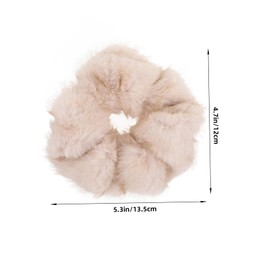 TOVINANNA Thick Hair Ties for Women Plush Ponytail Holder Soft Elastic Hair Scrunchy for Cold Weather