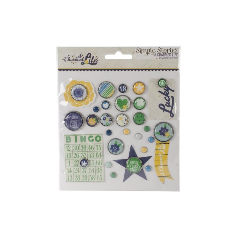 A Charmed Life Decorative Metal Brads 27/Pkg-