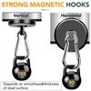 MIKEDE Strong Magnetic Hooks, 150LB Neodymium Black Magnets Heavy Duty