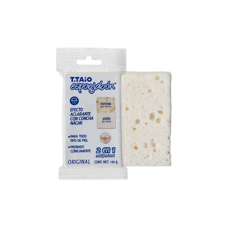 T.Taio Esponjabon. Esponja+jabon En 1. Concha Nácar. Pack 10pz.