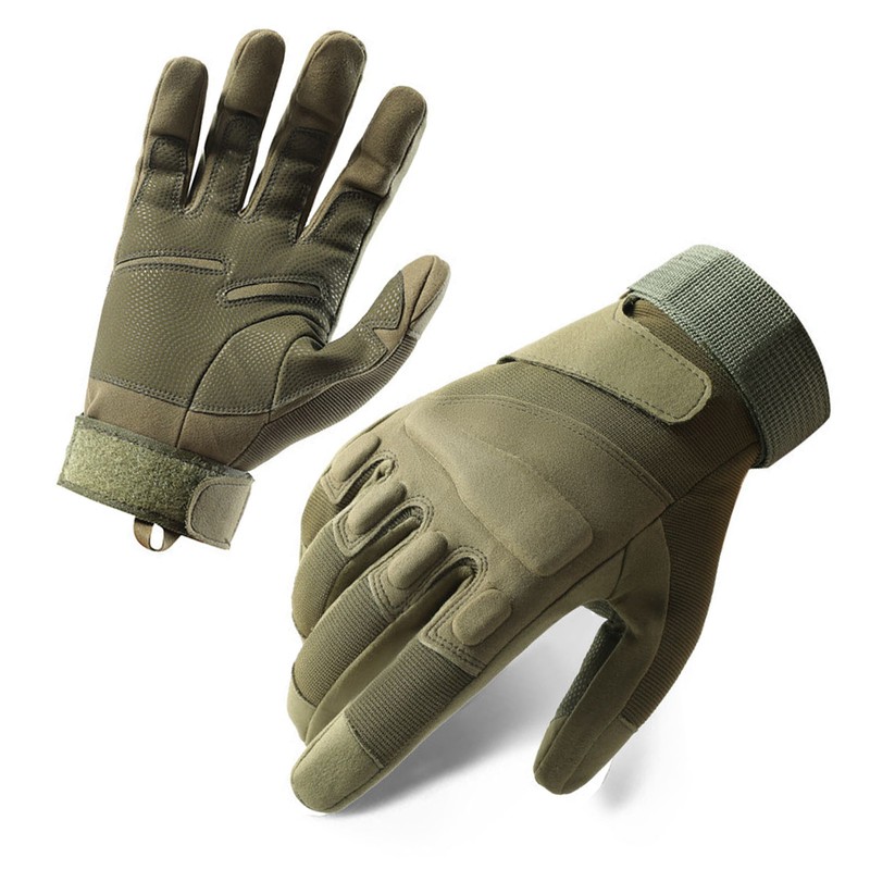 Protective Gloves Full Finger M Size Microfiber Leather Breathable Wind