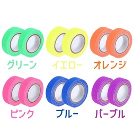 cobalt planet Luminous Cloth Tape Glow Tape 1.5cm x 5m 6 Colors 12 Pack Neon Colors for Crafts, Crafts, Decoration