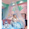 Eimilaly Two-tone Bed Canopy Stars Glow in the Dark White
