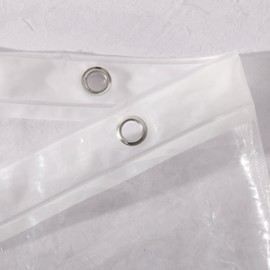 Sfoothome 180cm Wide x 200cm Long Mildew-Proof Shower Curtain Liner Clear, Eco PEVA 8 Gauge Waterproof Bathroom Curtain Weighted With 12 Hooks