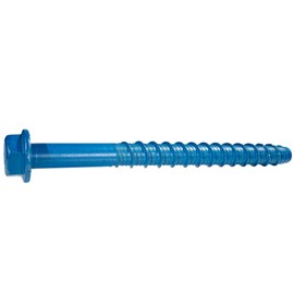 Torquemaster Blue Ruspert Large Diameter Hex Masonry Screws, 50 Pieces - 3/8" x 2-1/2" Rust Resistant Concrete Masonry Screws, Hex Head Screws for Interior & Exterior Construction, Repair