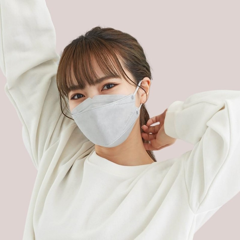 青山通商株式会社 [30枚入り] グディナ 快適3D立体 マスク 個包装 グレー ふつうサイズ 30枚入