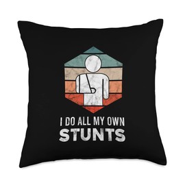 Broken Arm Sling Recovery Shoulder Surgery Patient Rehab Throw Pillow