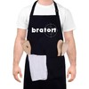 nomiou Barbecue Apron Black - Bratort - Gift for Men,