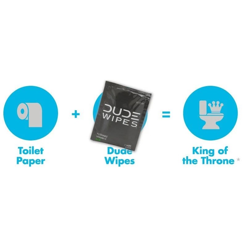 ðŸ’¥50 DUDE WIPES XLðŸ’¥ Fragrance Free Flushable Septic & Sewer
