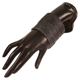 NEW! Touchstone "Pastel Color Bangle Collection", Indian Bollywood Hand Drilled Silver Tinge Black Color Designer Jewelry Bracelets Bangle. Set Of 24. For Women