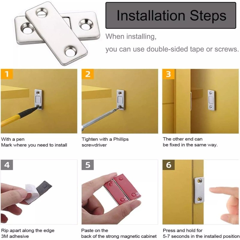 Ultra 12 Pack Monkey Magnets Ultra-Thin Magnetic Plates Keep It