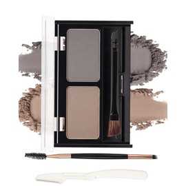 Eye Brow Powder for Women,2 Color Waterproof Eyebrow Powder Tinting Palette Light Brown Taupe Long-Lasting,Brow Fill&Sculpt Natural Eyebrow Contour Eyeshadow Mother’s Gift with Brow Brush&Razor-01