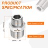 sourcing map 304 Stainless Steel Hex Nipple 3/4" NPT Male