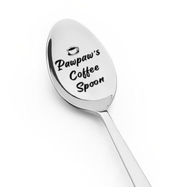 Pawpaw's Coffee Spoon Gifts for Dad Grandpa Fathers Day Birthday Gift for Pawpaw Gifts for Father Grandfather Coffee Lovers Gift for Daddy Granddad Funny Stainless Steel Engraved Spoon for Dad Grandpa
