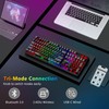 E-YOOSO Wireless Mechanical Keyboard Creamy, Bluetooth/2.4GHz/USB-C Wired, Hot Swappable Pre-Lubed