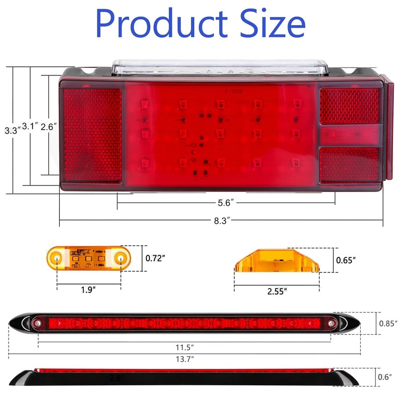 LIMICAR Boat Trailer Lights Kit, Boat Trailer Lights LED Submersible