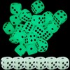 saijer Dice Set, 30 Pieces 16 mm Play Dice Glow