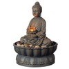 Kalona Home Décor 9.6" Tabletop Fountain Exquisite Smile Sitting Buddha